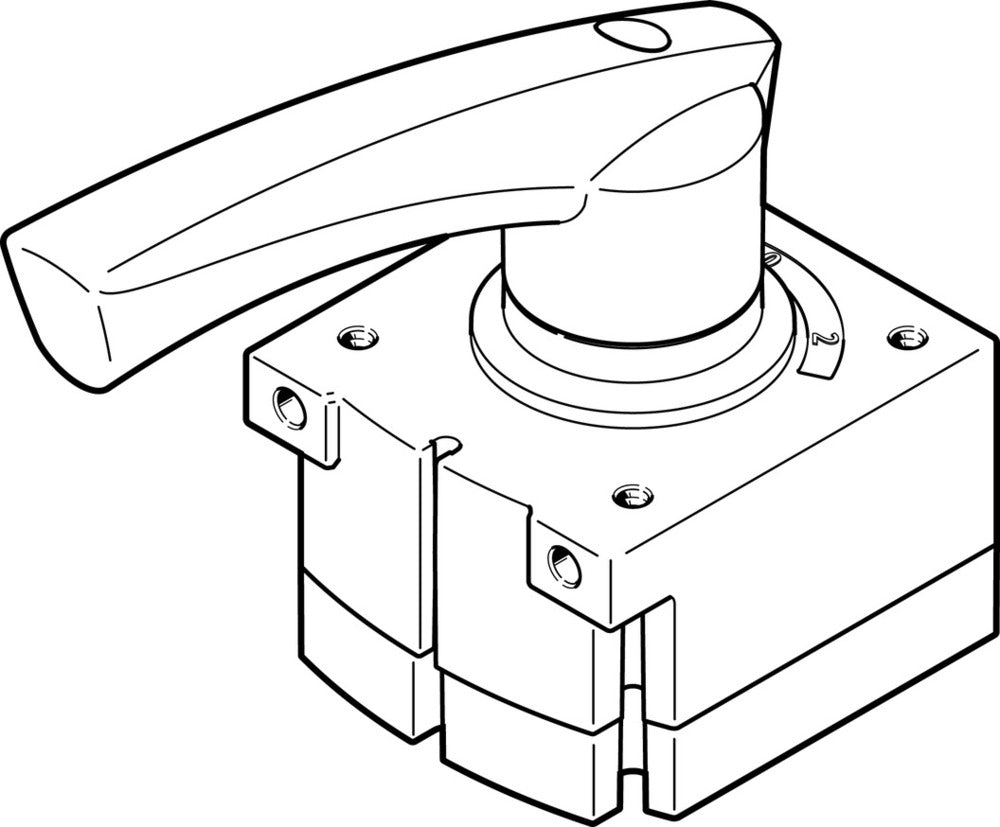 Festo 4/3 NC Hand Lever Valve G1/4 1500l/min - 3515202