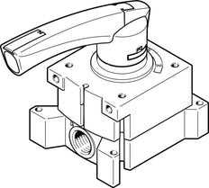 Festo 4/3 NC Hand Lever Valve G1/2 3200l/min - 3192074
