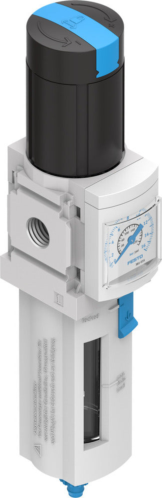 Festo Compressed Air Filter Regulator G1/8'' 0.3-7bar 1000l/min 40µm - 529164