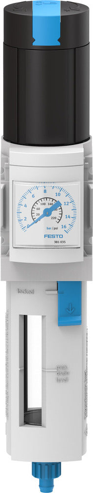 Festo Compressed Air Filter Regulator G1/4'' 0.5-12bar 1200l/min 5µm - 529153