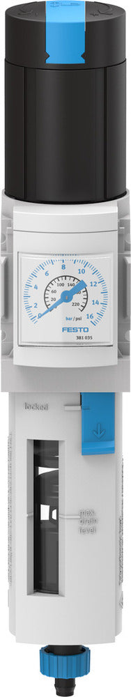 Festo Compressed Air Filter Regulator G1/4'' 0.5-12bar 1500l/min 40µm - 529159