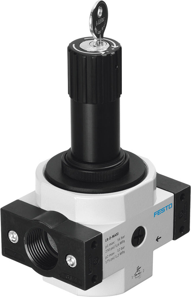 Festo Compressed Air Pressure Regulator G3/8'' 0.5-12bar 3200l/min Midi - 194636
