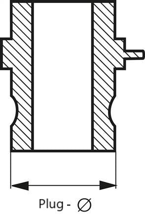 Camlock DN 75 (3'') Stainless Steel Coupling Rp 3'' Female Thread Type A MIL-C-27487