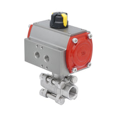 Rp 3'' 2-Way Pneumatic Stainless Steel Ball Valve Spring-closed