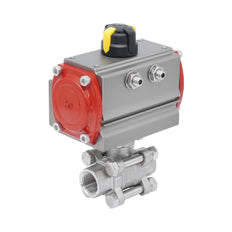 Rp 4'' 2-Way Pneumatic Stainless Steel Ball Valve Double-acting