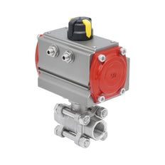 Rp 1-1/2'' 2-Way Pneumatic Stainless Steel Ball Valve Spring-closed
