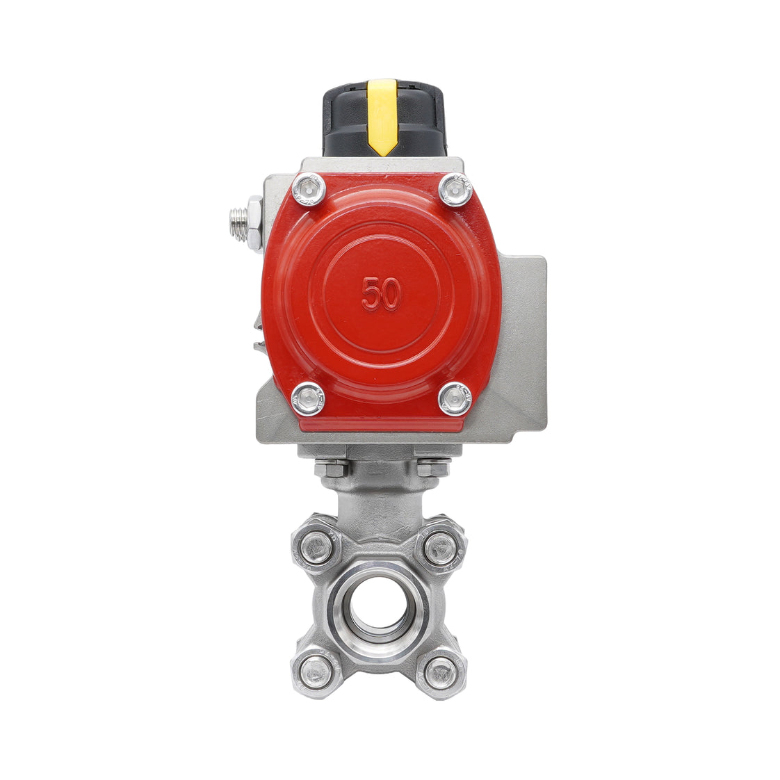 Rp 3'' 2-Way Pneumatic Stainless Steel Ball Valve Spring-opened