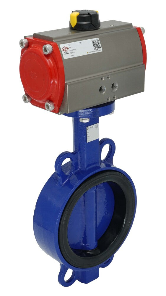 Pneumatic Butterfly Valve DN150 (6 inch) Wafer Stainless Steel EPDM Double Acting