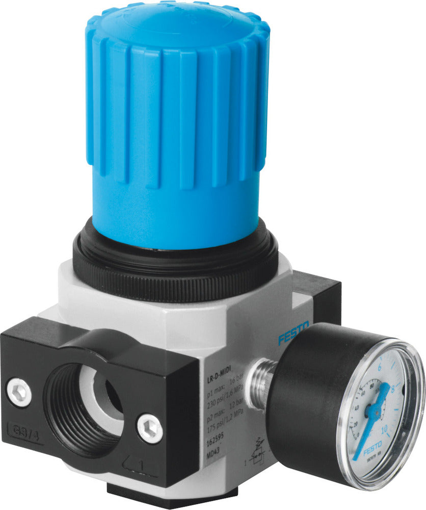 Festo Compressed Air Pressure Regulator G3/4'' 0.5-7bar 12000l/min Maxi - 162588