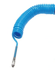 8m Coiled Air Hose 6x4mm PUR G1/4 Male Connector