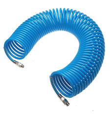 7m Coiled Air Hose 8x6mm PA R1/4 Male Connector