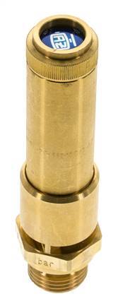 G 1/2'' Brass Pre-Set Safety Valve 13.7 bar (198.7 psi) DN 10