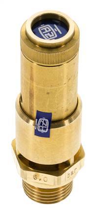 G 1/2'' Brass Pre-Set Safety Valve 6 bar (87.02 psi) DN 10