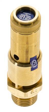 G 1/2'' Brass Pre-Set Safety Valve 6.2 bar (89.92 psi) DN 10