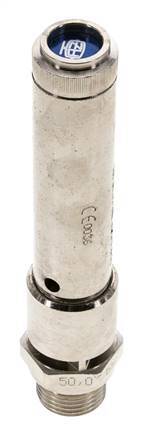 G 1/2'' Nickel-plated Brass Pre-Set Safety Valve 45 bar (652.68 psi) DN 10