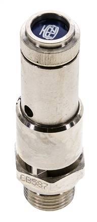 G 1/2'' Nickel-plated Brass Pre-Set Safety Valve 5 bar (72.52 psi) DN 10
