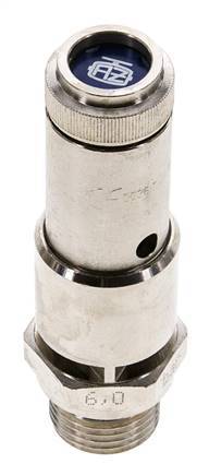 G 1/2'' Nickel-plated Brass Pre-Set Safety Valve 7 bar (101.53 psi) DN 10