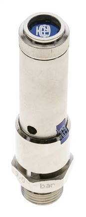 G 1/2'' Nickel-plated Brass Pre-Set Safety Valve 36 bar (522.14 psi) DN 10