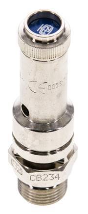 G 1/4'' Nickel-plated Brass Pre-Set Safety Valve 3.5 bar (50.76 psi) DN 8