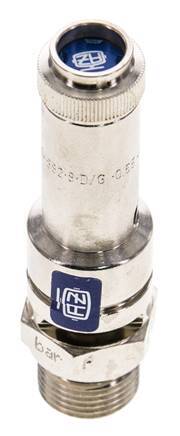G 3/8'' Nickel-plated Brass Pre-Set Safety Valve 6 bar (87.02 psi) DN 8