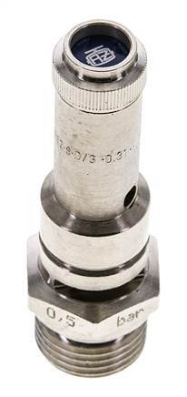 G 1/2'' Nickel-plated Brass Pre-Set Safety Valve 6 bar (87.02 psi) DN 8