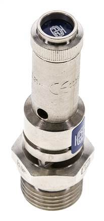 G 1/2'' Nickel-plated Brass Pre-Set Safety Valve 11.5 bar (166.8 psi) DN 8