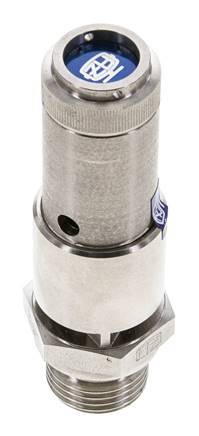 G 1/2'' Stainless steel 316 Ti Pre-Set Safety Valve 1.5 bar (21.76 psi) DN 10