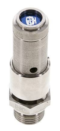 G 1/2'' Stainless steel 316 Ti Pre-Set Safety Valve 2.5 bar (36.26 psi) DN 10