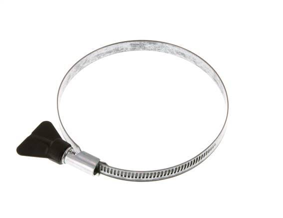 80 - 100 mm Hose Clamp with a Galvanised Steel 9 mm band With Butterfly Handle - Norma [5 Pieces]