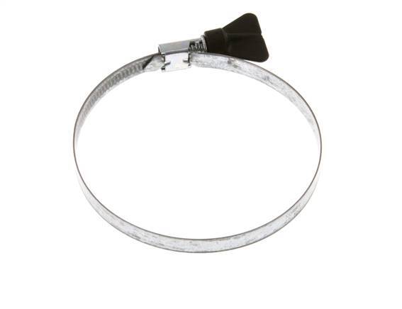 80 - 100 mm Hose Clamp with a Galvanised Steel 9 mm band With Butterfly Handle - Norma [5 Pieces]