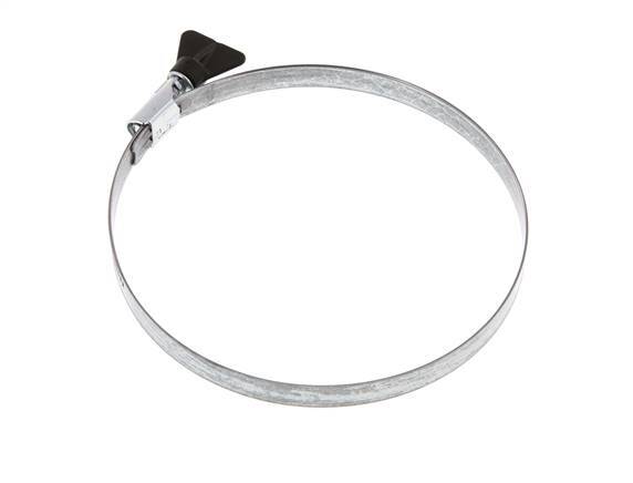 130 - 150 mm Hose Clamp with a Galvanised Steel 12 mm band With Butterfly Handle - Norma [2 Pieces]