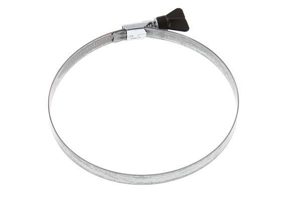 130 - 150 mm Hose Clamp with a Galvanised Steel 12 mm band With Butterfly Handle - Norma [2 Pieces]