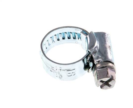 10 - 16 mm Hose Clamp with a Galvanised Steel 9 mm band - Ideal [10 Pieces]