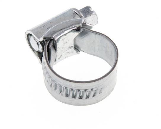 12 - 20 mm Hose Clamp with a Galvanised Steel 12 mm band - Ideal [10 Pieces]