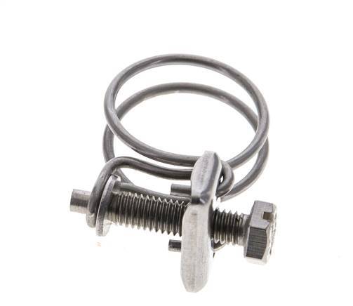 22 - 26 mm Hose Clamp Stainless Steel 304 [2 Pieces]