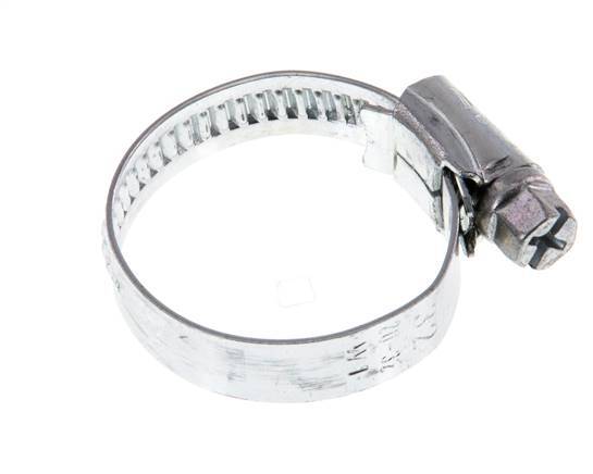 20 - 32 mm Hose Clamp with a Galvanised Steel 9 mm band - Ideal [10 Pieces]