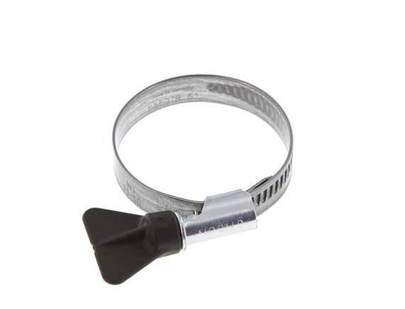 35 - 50 mm Hose Clamp with a Galvanised Steel 12 mm band With Butterfly Handle - Norma [5 Pieces]