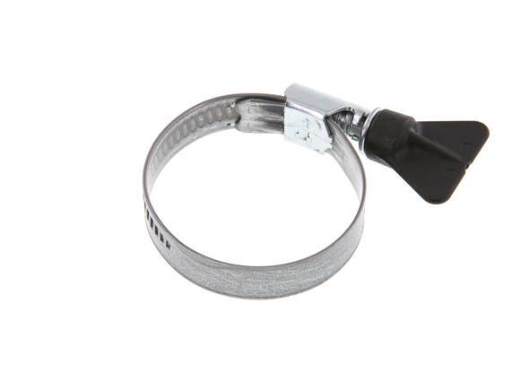 35 - 50 mm Hose Clamp with a Galvanised Steel 12 mm band With Butterfly Handle - Norma [5 Pieces]