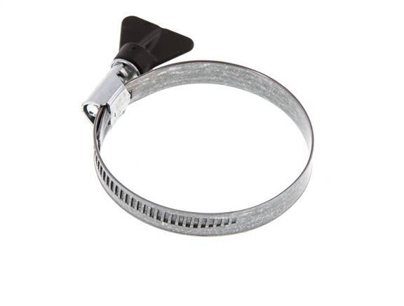 50 - 70 mm Hose Clamp with a Galvanised Steel 12 mm band With Butterfly Handle - Norma [5 Pieces]