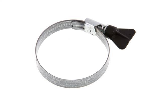 50 - 70 mm Hose Clamp with a Galvanised Steel 12 mm band With Butterfly Handle - Norma [5 Pieces]