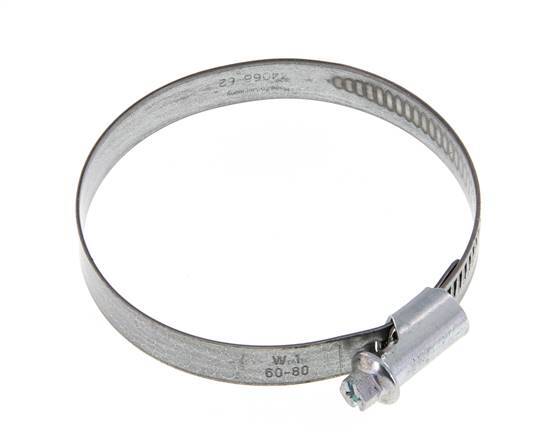 60 - 80 mm Hose Clamp with a Galvanised Steel 12 mm band - Norma [5 Pieces]