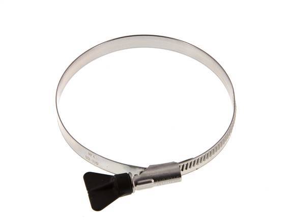 90 - 110 mm Hose Clamp with a Stainless Steel 304 12 mm band With Butterfly Handle - Norma