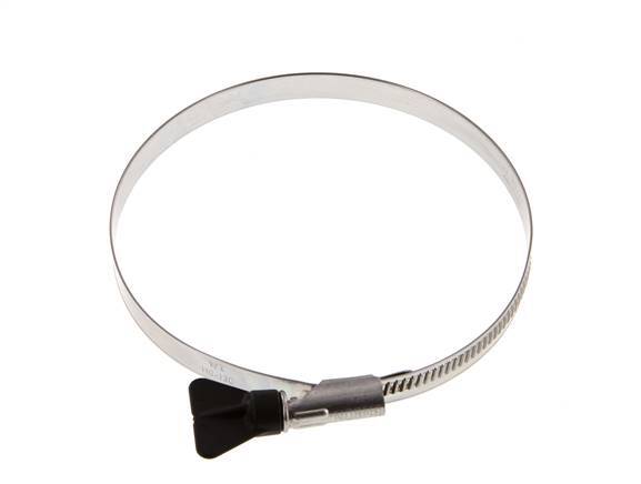 110 - 130 mm Hose Clamp with a Stainless Steel 304 12 mm band With Butterfly Handle - Norma