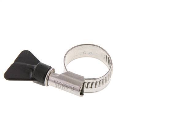 16 - 27 mm Hose Clamp with a Stainless Steel 304 12 mm band With Butterfly Handle - Norma [2 Pieces]