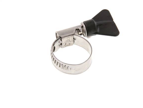 16 - 27 mm Hose Clamp with a Stainless Steel 304 12 mm band With Butterfly Handle - Norma [2 Pieces]