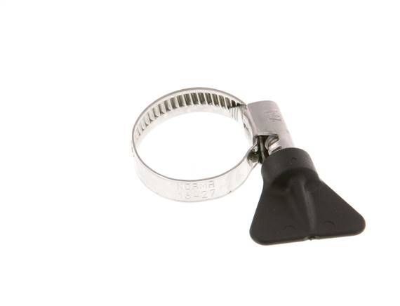 16 - 27 mm Hose Clamp with a Stainless Steel 304 9 mm band With Butterfly Handle - Norma [2 Pieces]