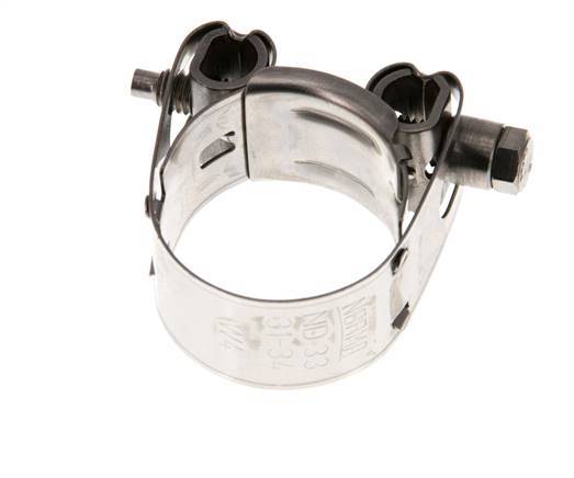31 - 34 mm Hose Clamp with a Stainless Steel 304 18 mm band - Norma