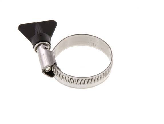 25 - 40 mm Hose Clamp with a Stainless Steel 304 12 mm band With Butterfly Handle - Norma [2 Pieces]