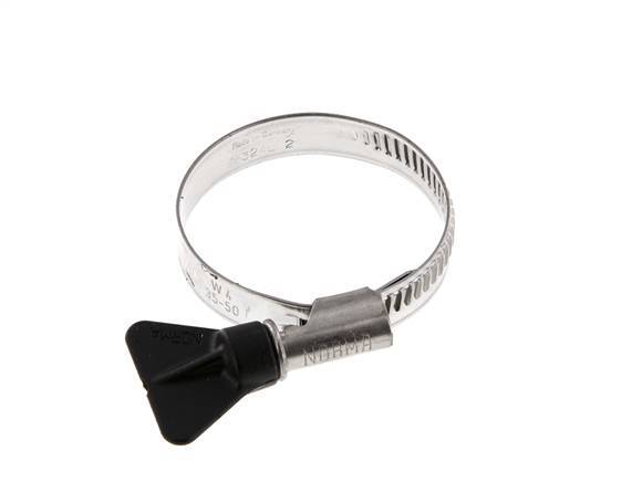 35 - 50 mm Hose Clamp with a Stainless Steel 304 12 mm band With Butterfly Handle - Norma [2 Pieces]