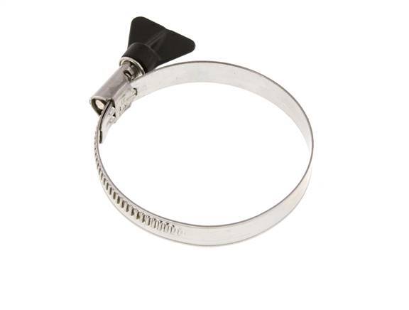 60 - 80 mm Hose Clamp with a Stainless Steel 304 12 mm band With Butterfly Handle - Norma [2 Pieces]
